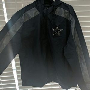 Dallas Cowboys Mesh Quarter-Zip Pullover w/Hoodie